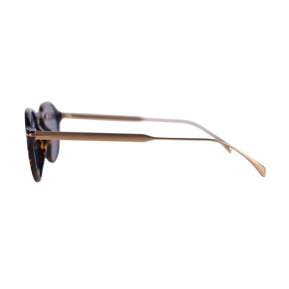 David Beckham Lightweight Round Mens Sunglasses- 21K Havana Gold / Blue - NWT - Picture 5 of 8